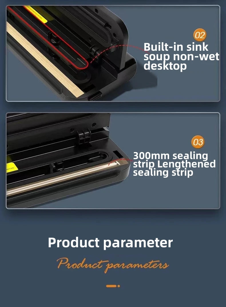 Einfache Bedienung Vakuum Versiegelungsmaschine Mit Beutel Aufbewahrung Luft Versiegelung Maschine Lebensmittel Versiegelung Lebensmittel Konservierung System Mit Vakuum Beuteln