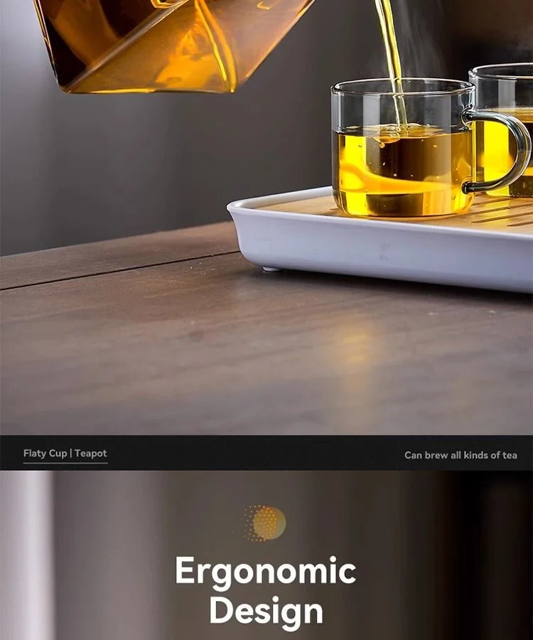 GIANXI Glass Teapot And Pot Household Tea Set Teapot Heat-resistant Tea Water Separation Filter Flower Teapot Glass Teapot