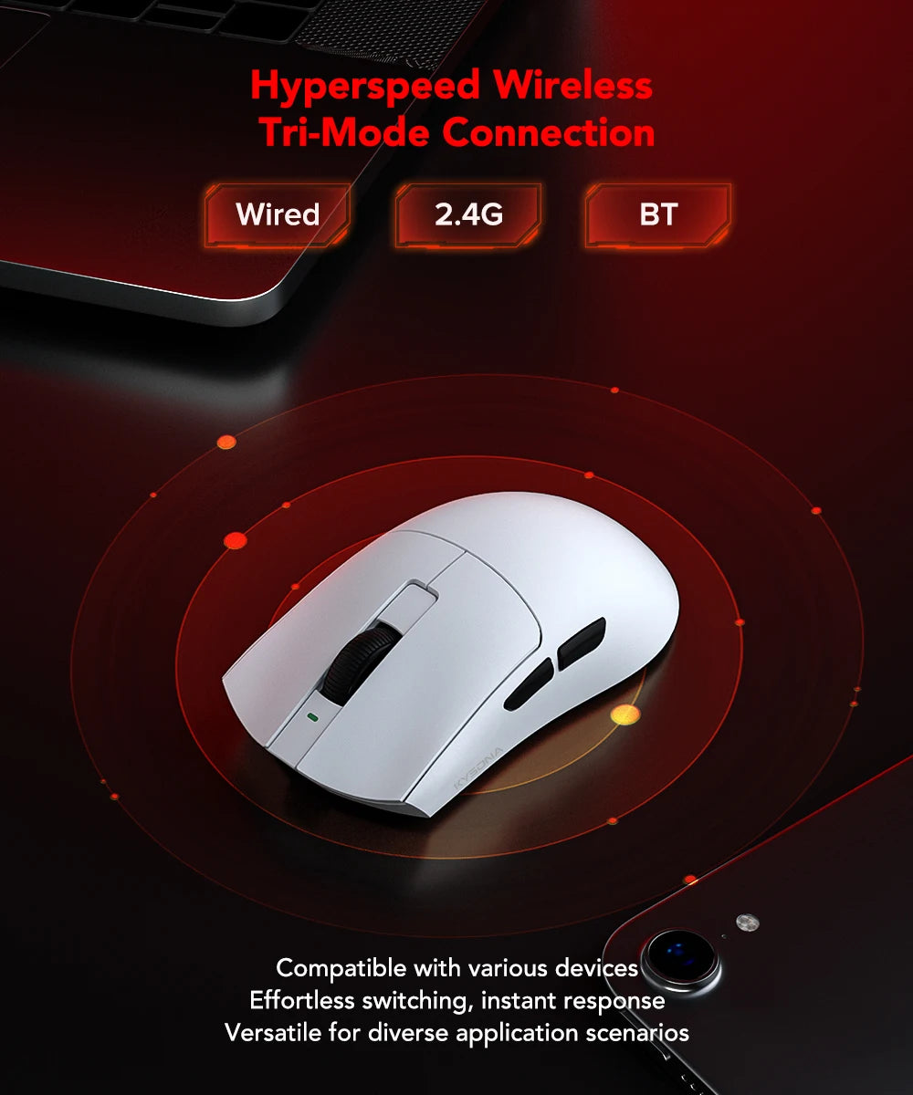Mouse de gaming wireless Kysona Jupiter - 26000DPI 49g BT