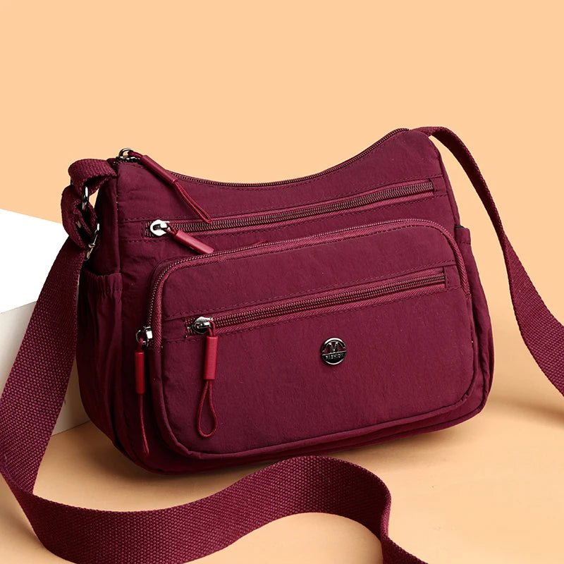 New Middle-aged Women's Bags Fashion Shoulder Bags Versatile Nylon Crossbody Bag Large-capacity Mother's Bag for Daily Travel