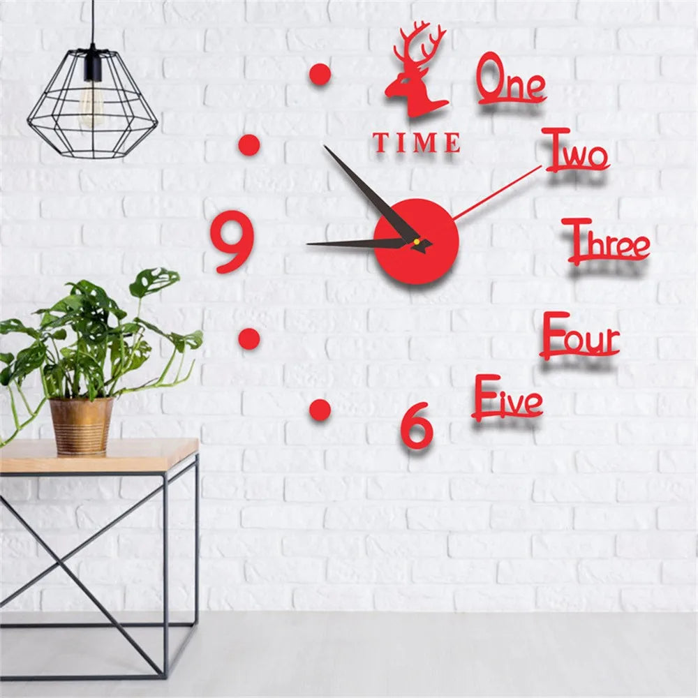 Luminous Wall Clock Large Watch Horloge Murale 3d Diy Acrylic Mirror Stickers Quartz Duvar Saat Klock Modern Mute Alarm Clock