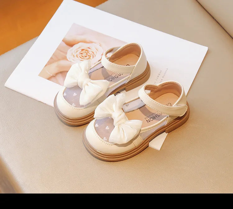 Mädchen Gehschuhe 2025 - Baby Mädchen Weiche Sohle Casual Schuhe - Frühling Herbst Schleife Runde Zehen Prinzessin Rutschfest