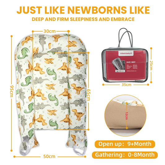 Babynest Atmungsaktiv Baumwolle Verstellbares Nest Im Bett