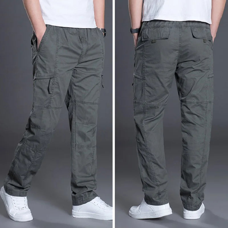 Herren Hosen 2025 - Summer Autumn Fashion Cotton Long Pants Straight Joggers Plus Size