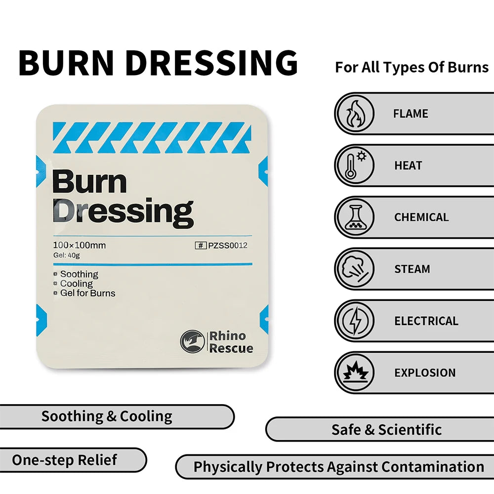 RHINO RESCUE Burn Dressing - Kühlend 40g 100x100mm!