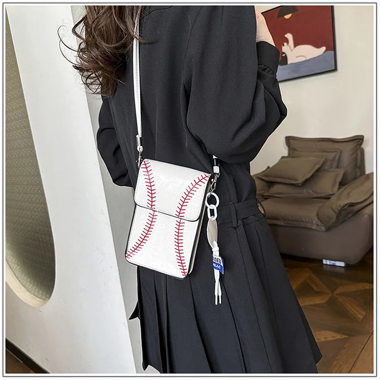 Fashion Vielseitig Crossbody Taschen 2025 - Baseball Gedruckt Schulter Tasche - Handy Quadrat Taschen Personalisiert Schräg Klein Geldbörse