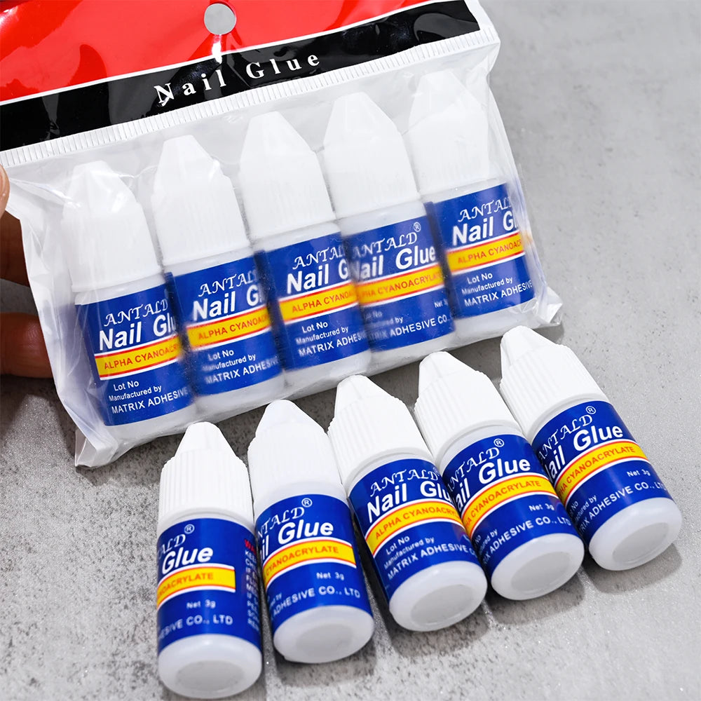 UV/LED Nail Tips Glue Gel for False Nails UV Strong Ahesive Solid Tube Nail Tip Glue Gel Polish Bonder Manicure Supplies
