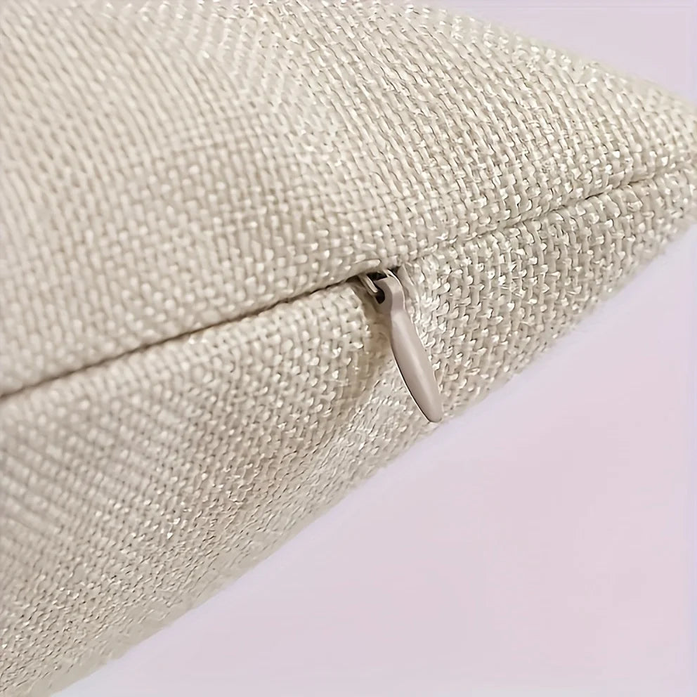 4PCS Set of Holiday Velvet Christmas Pillow Covers with Santa Claus, Snowman, Reindeer, and Poinsettia - Without Lining