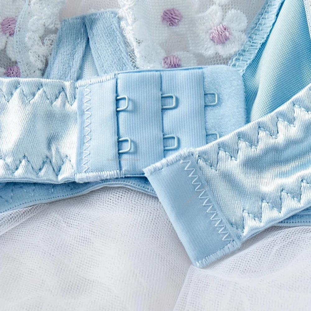 Fairy Lingerie Seamless Slip Underwear Silk Exotic Sets Lace Embroidery Matching Outfits Fancy Onlyfans Bra Sets 섹시