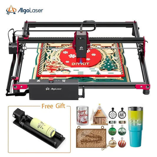 Laser-Gravur-Kit 2025: AlgoLaser DIY Rotary Roller 360° Rotation Engraving Cylindrical Objects Collection