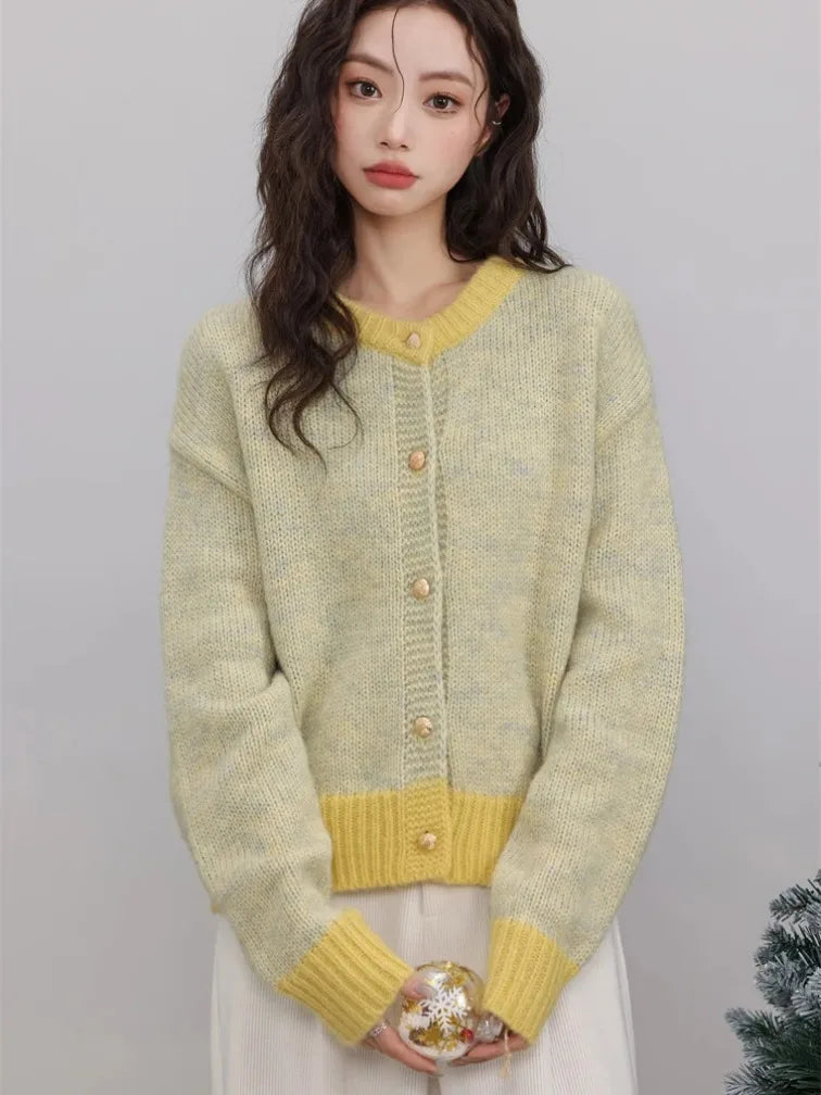 tumao Classic Lose Strickjacke - Damen One Size, Langarm