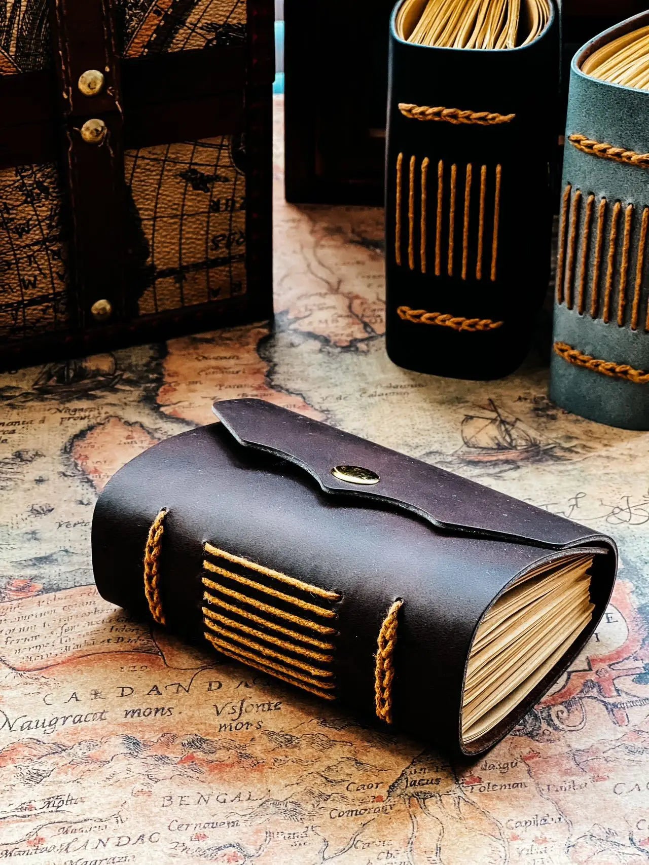 Notizbuch 2025: BOHY Handmade Notebook Minimalist Pu Leather - Retro Travel Portable Ledger Book Writing Pads Collection