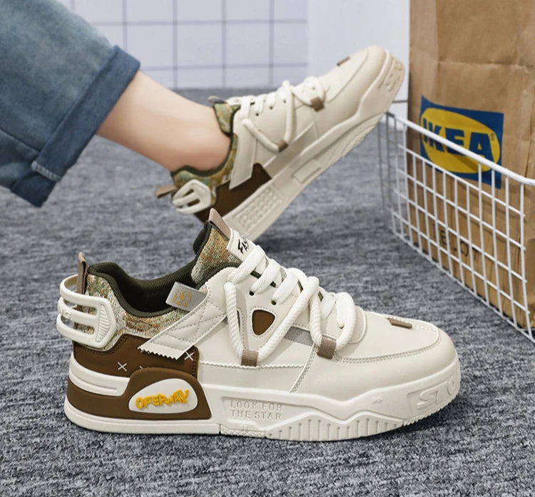 New Shoes for Men Sneakers Breathable Casual Fashionable Skateboard Shoes Male Low Top Platform Vulcanized Shoes Tenis Masculino