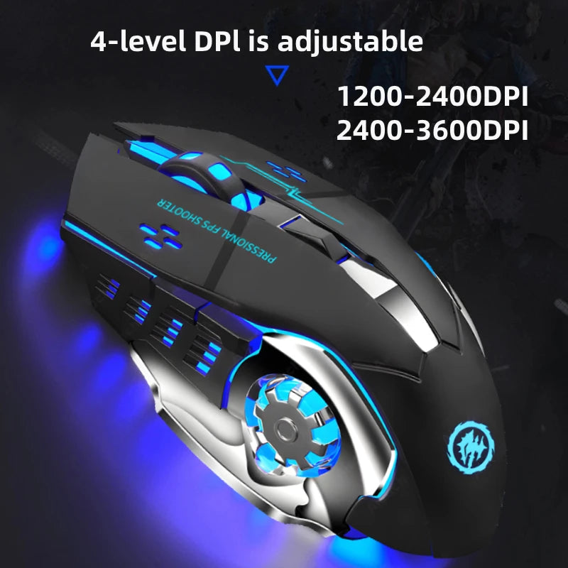 Rechargeable Wireless Mouse Gaming Computer