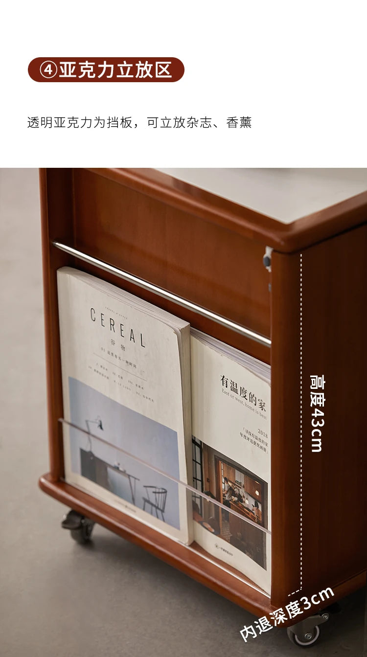 Cabinet Wood Coffee Table Lift Portable Walnut Design Living Room Side Table Folding Modern Luxury Mesa De Centro Sala Furniture