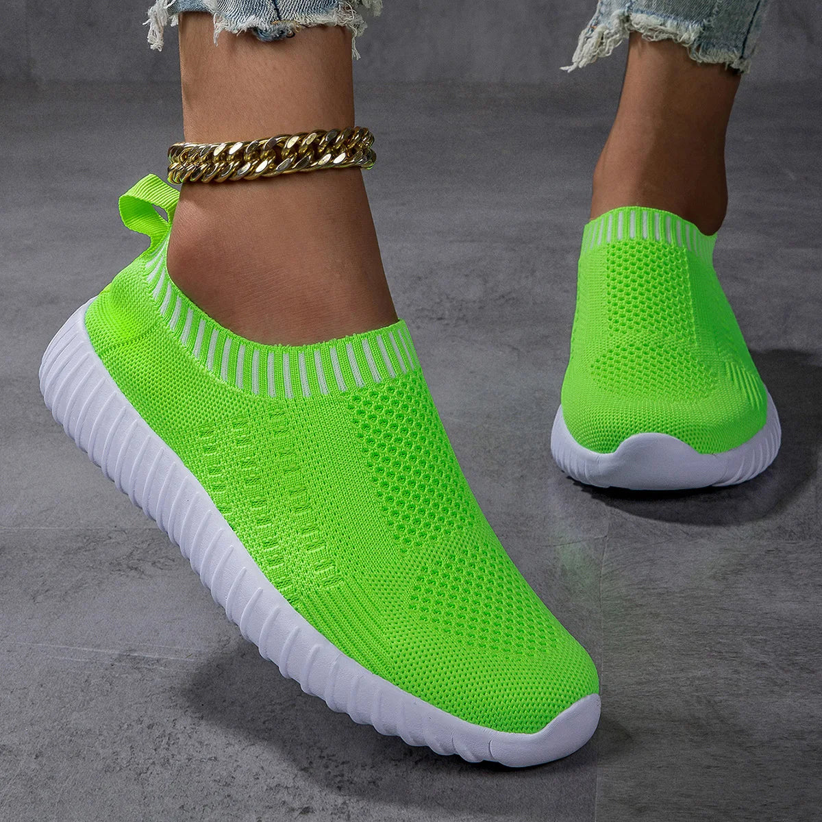 Frauen Sneakers Flach Boden Outdoor Casual Sport Einzel Schuhe Komfortabel Sommer Mesh Leicht Vulkanisiert Walking Schuhe