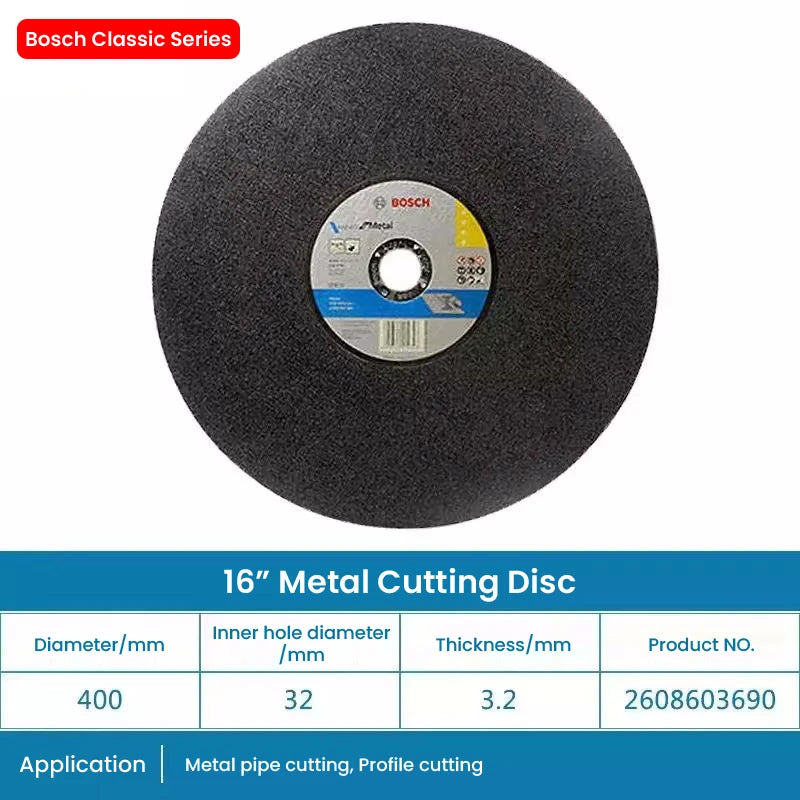 Bosch Metal Grinding Wheel Cutting Disc Classic Series Angle Grinder Accessories 100/125/150/180/230/305/355/400mm Cutting Wheel