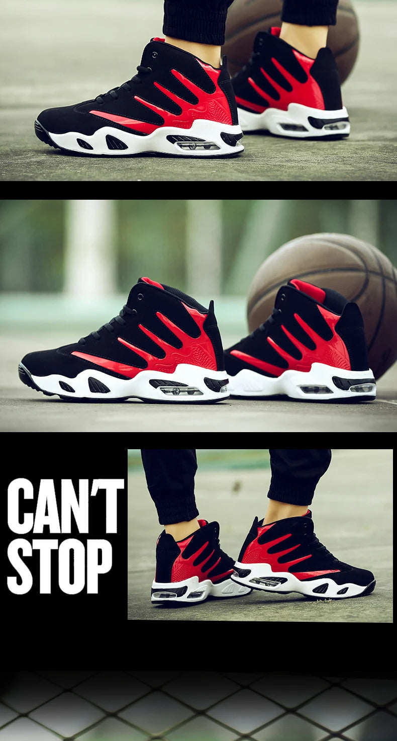 Men Sneakers Women Brand High Top Male Basketball Shoes Unisex Breathable PU Leather Sports Shoes Couple Trainers Zapatos Hombre