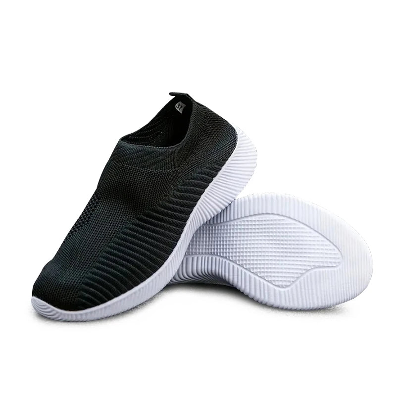 Women Shoes Knitting Sock Sneakers Women Flat Shoes Casual Breathable Sneakers Flats Walking Shoes for Women