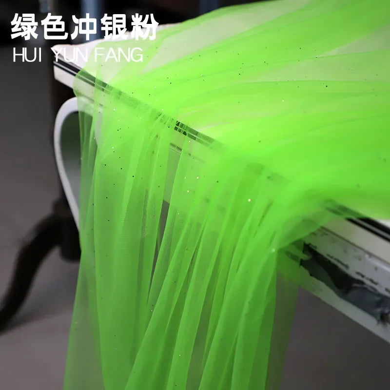 TüllPro Glitzer-Tüll - Chiffon Polyester 160cm Reißfest