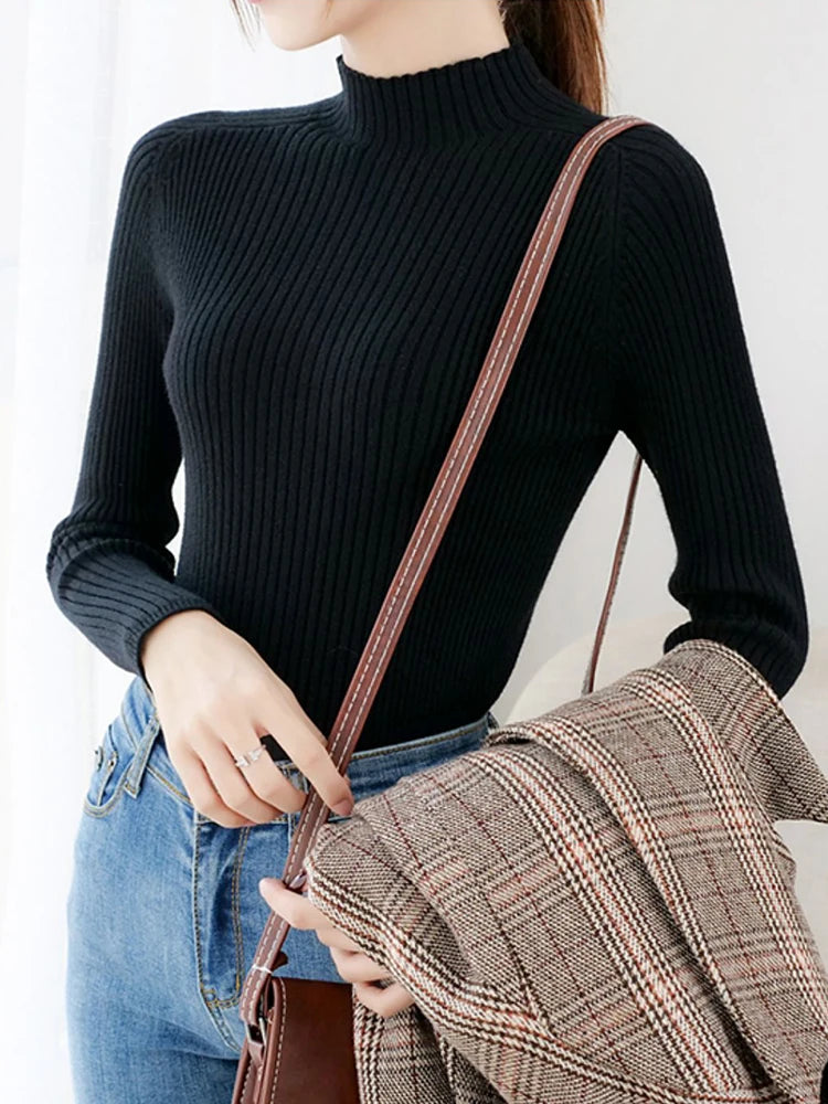 LiaWolle Pullover - Fein Gestrickt Elastisch Größen S XL