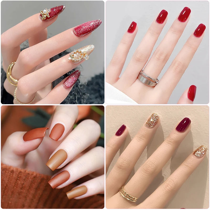 Kit de ojă semipermanentă pentru unghii cu lampă UV pentru unghii, lac de unghii UV LED, lac de unghii semipermanent, set de instrumente pentru manichiură