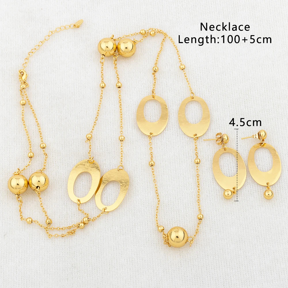 Gold Plated Long Chain for Women Trendy Statement Necklace Personality Collar Geometry Leaf Pendant Waist Chain Jewelry Accessor