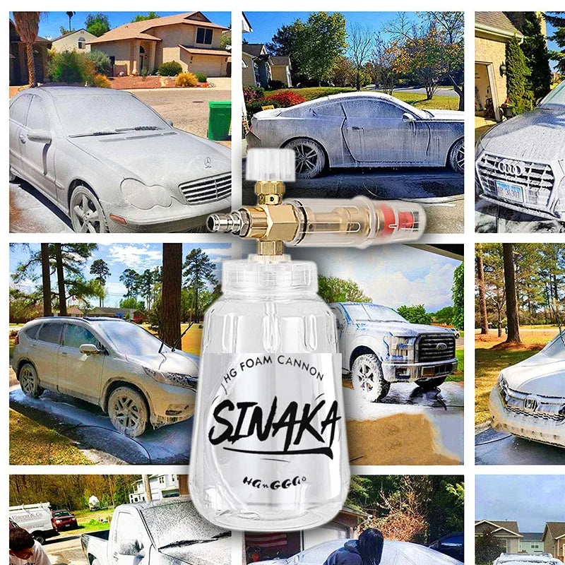 Foamer Jet Bottle Transparent Snow Foam Lance Washer High Pressure Adjustable Spray Angle Watering Cleaning Tool for Car Truck