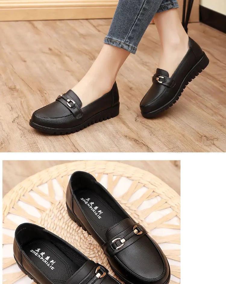 Women Shoes Flats Leather Sneakers Women  Comfortable Female Casual Walking Footwear Fashion Large Size Loafers Shoes Women