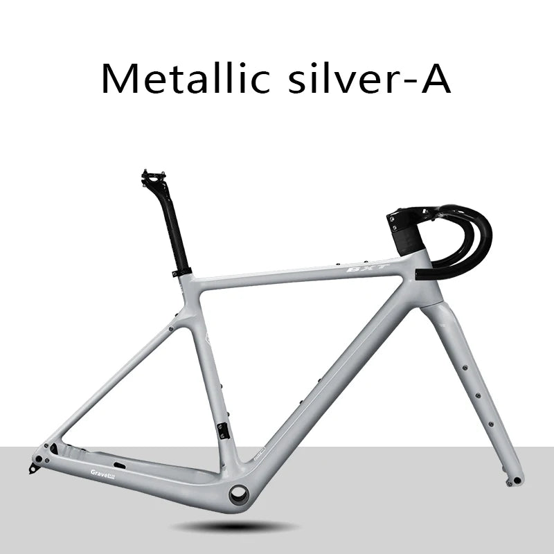 BXT Disc Brake Carbon Gravel Bike Frame 700C/27.5er Max Use 47C/2.1 Tire Carbon Gravel Bicycle Frame Thru Axle Carbon MTB Frame