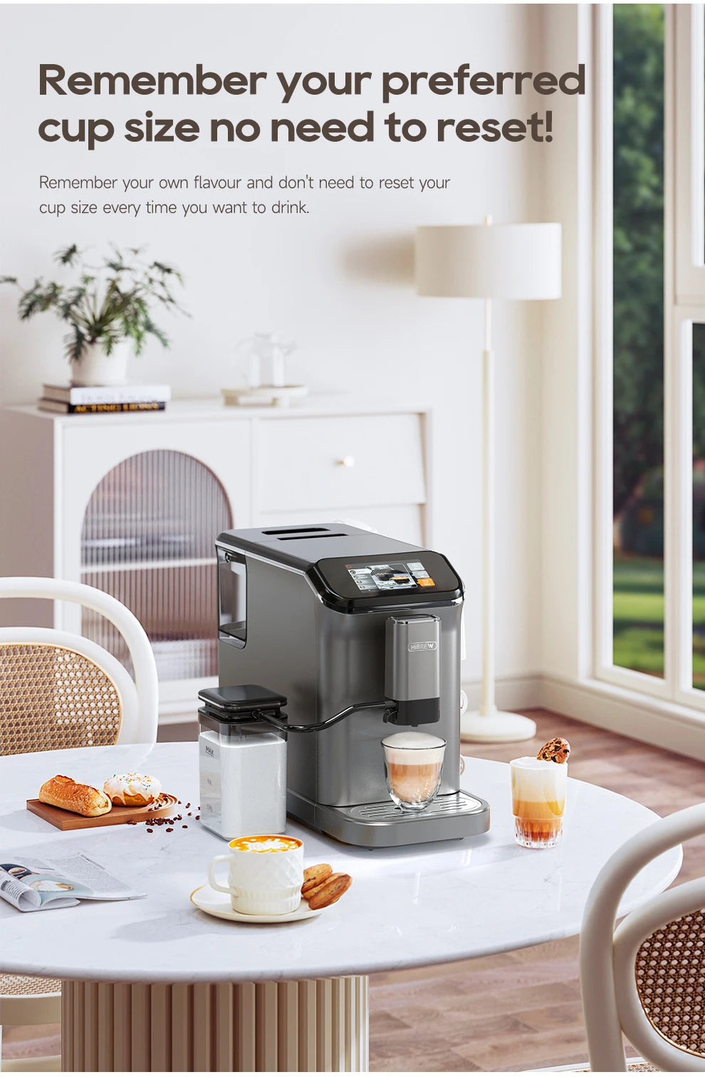 HiBREW Vollautomat 2025: H16 Touch-Display Cappuccino - Premium Barista Collection