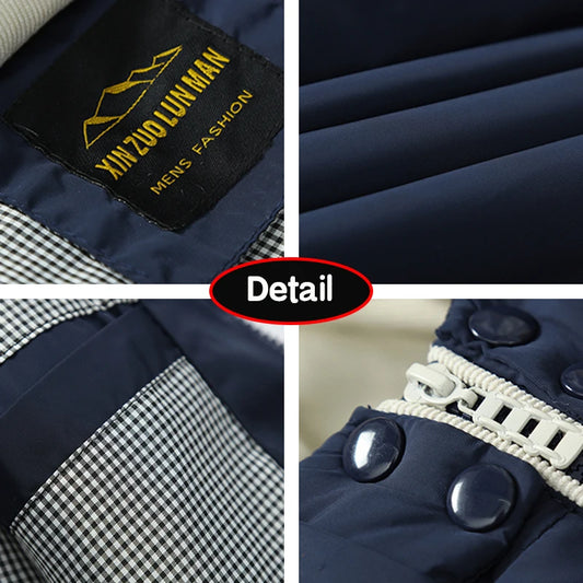 YAHOUFJUNYACN Weste Abnehmbare Kapuze - Größe Regular, Reißverschluss