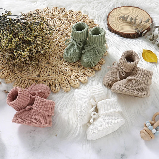 Modische Infant Baby Girls Schuhe 0-18m Solide Farbe Gestrickt Neugeborene Jungen Anti-Rutsch Weiche Sohle Erste Walker Toddler Crib Prewalker