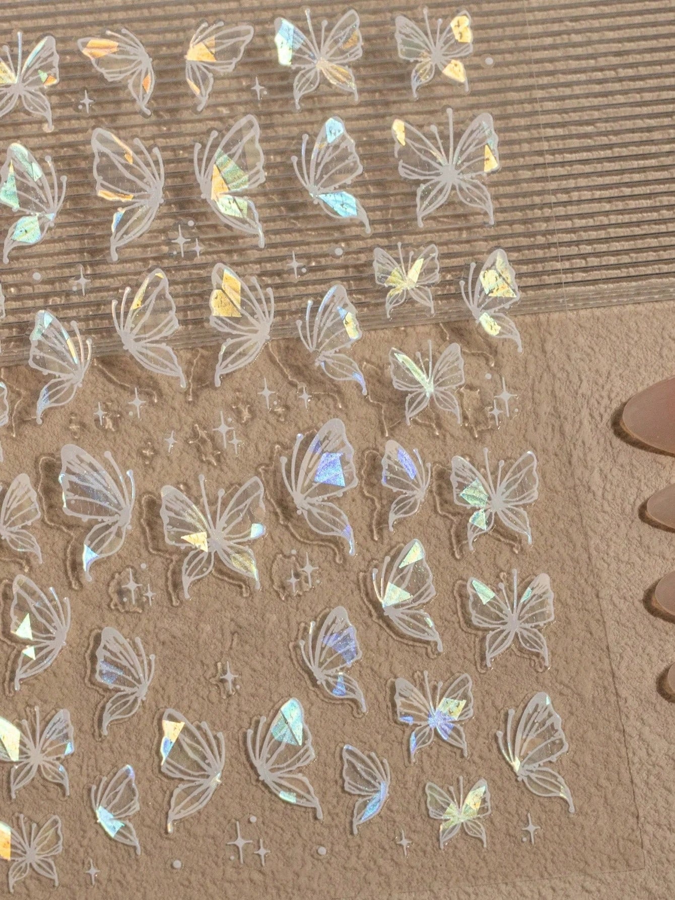 Choice 5D Nagelsticker Transparent - Muschel Seestern 3D