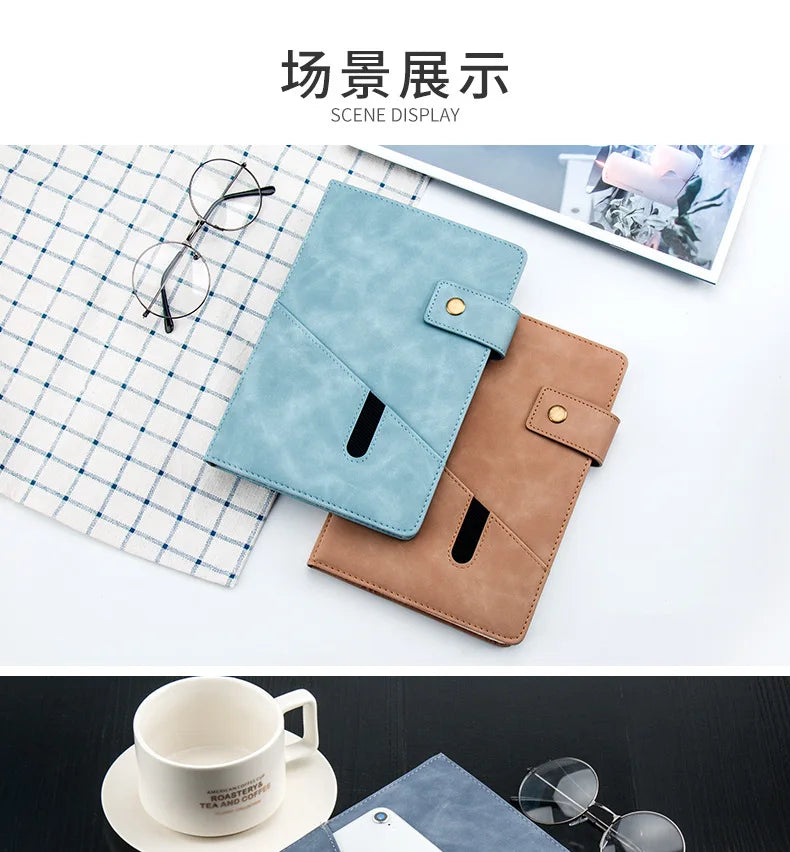 Caiet A5 din piele PU 2025 - Jurnal de afaceri, planificator, agendă, organizator, școală, birou