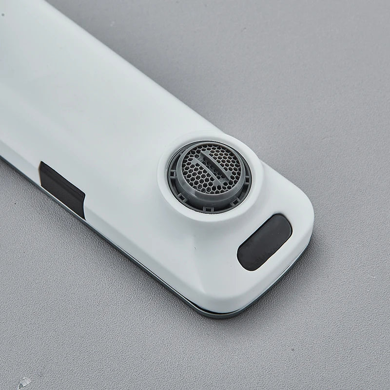 Robinet de baie cu senzor inteligent Daul, alb, cu mixer de apă caldă și rece, montat pe punte, pentru chiuvetă de baie