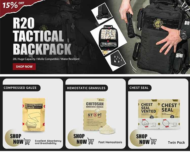 Rhino Rescue CE-MCB Druckverband - Größe 4 Zoll 56 g