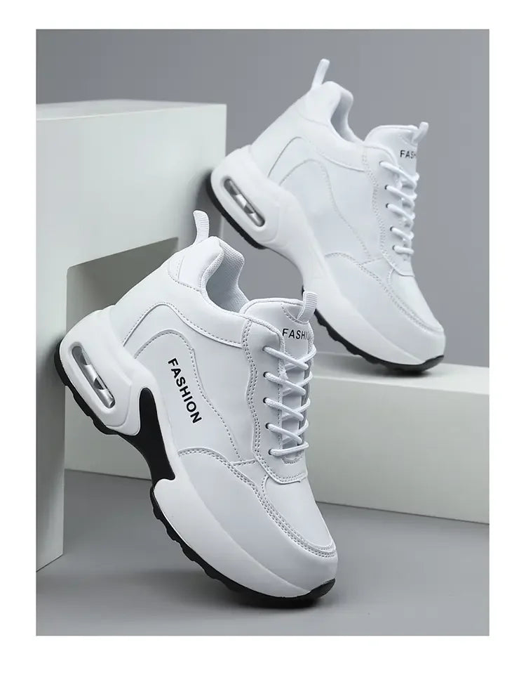 Women Sneakers Thick Soled White Height Increasing High-quality Sports Trend Fashion Walking Breathable Casual Shoes for Women