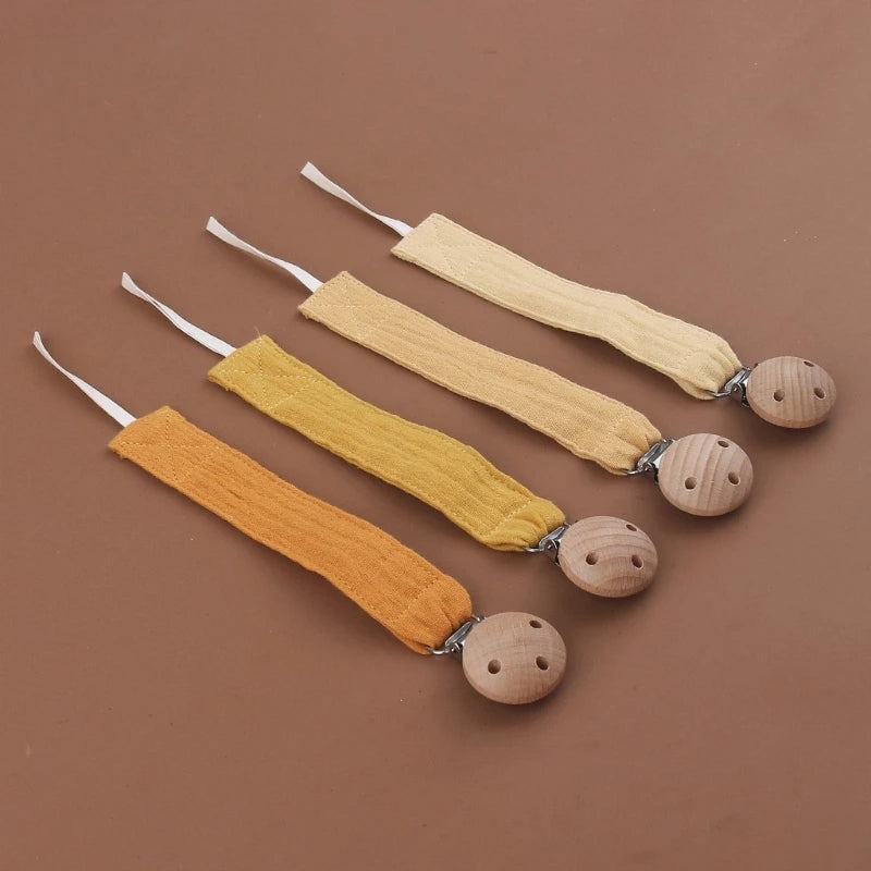 Baby-Schnullerclips 2025: Soft-Cotton Chain-Holder - Baby Shower Collection