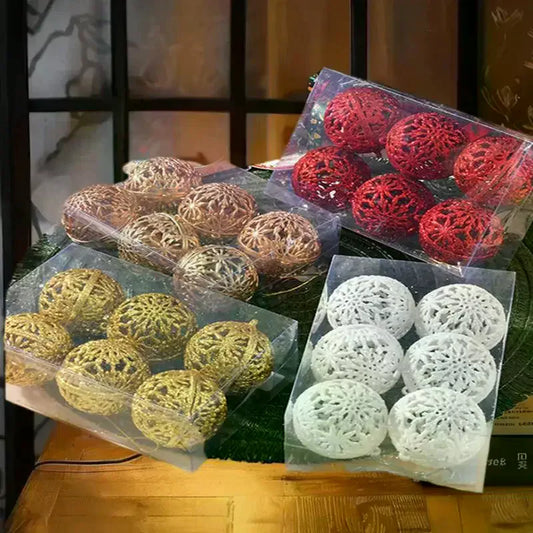 JETTING Christbaumkugeln Glänzende Kugeln - Größe 6 cm, 6 Stück