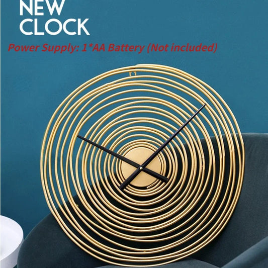 Fashion Creative Round Wall Clock Home Decoration for Bedroom Living Room Super Silent Design Metal Wall Hanging Clocks Watch
