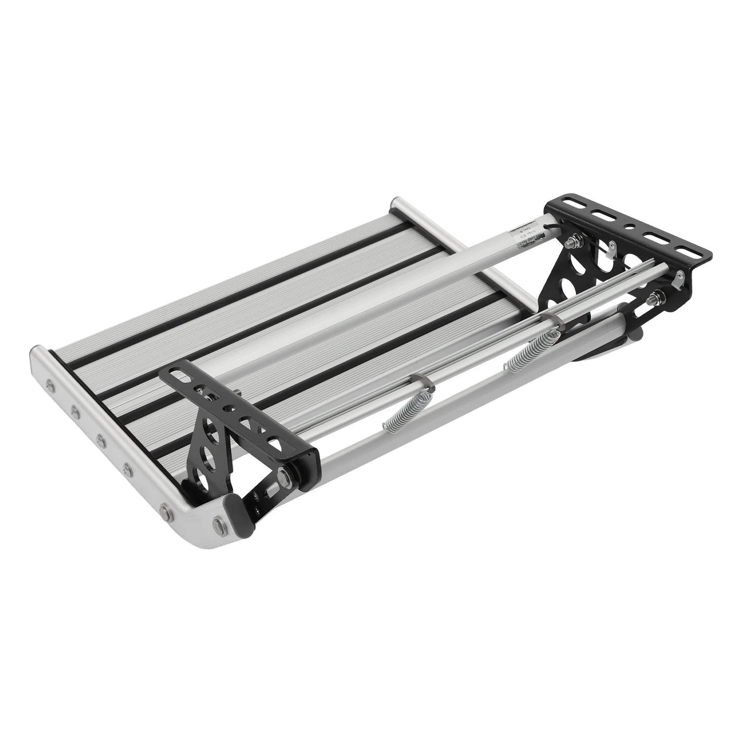 Bymaocar Treaptă manuală pentru rulotă cu lumină LED de 12V, treaptă pliabilă manuală din aluminiu, pentru rulotă și rulotă