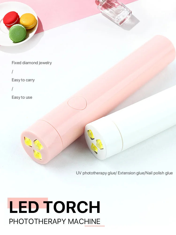 UV Light for Gel Nails, Denabuty Mini U V LED Nail Lamp Handheld with Stand, Portable Nail Dryer Rechargeable USB Cordless