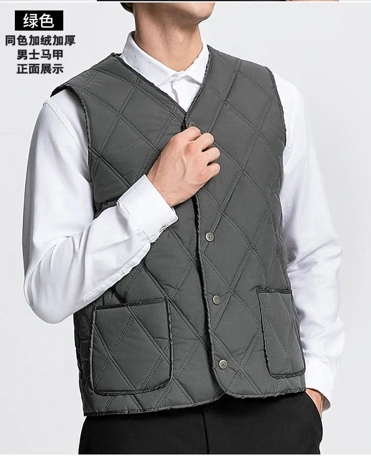 AlpenFit Slim Warme Daunenweste - Baumwolle, Vlies Gr. M-L