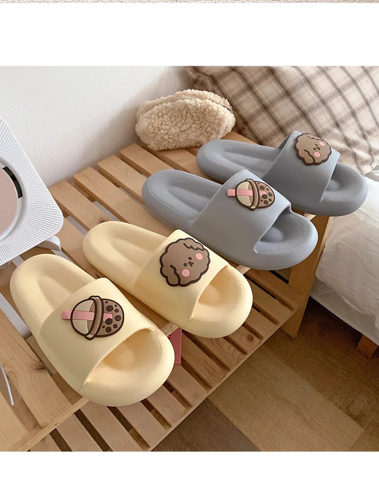 New Soft EVA Slippers Couples Home Slipper Outdoor Beach Summer Sandals Bath Men Flip Flops Non-Slip Women Thick Sole Shoes