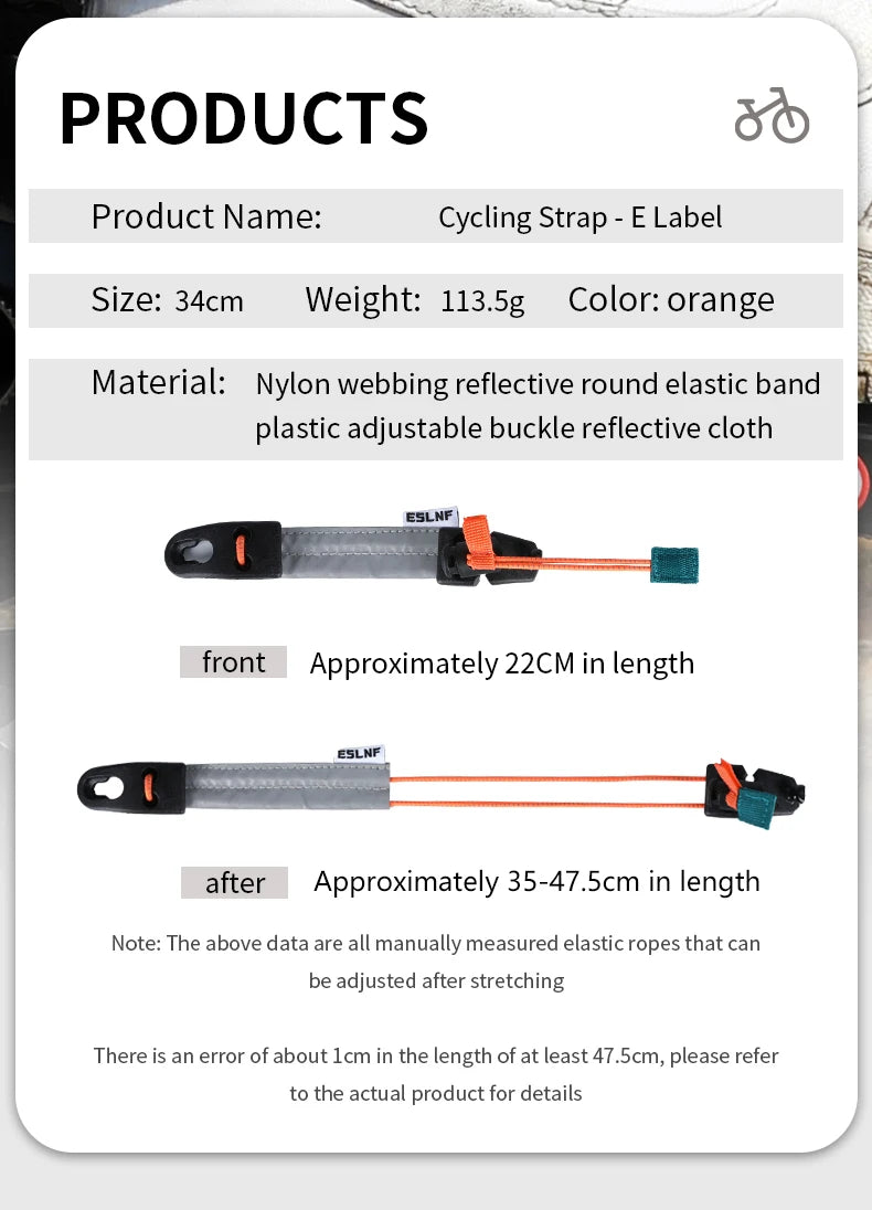 ESLNF Cycling Ankle Leg Straps Pant Bands Safety Reflective Outdoor Bicycle Ankle Leg Bind Bandage Trousers Bike Equipment