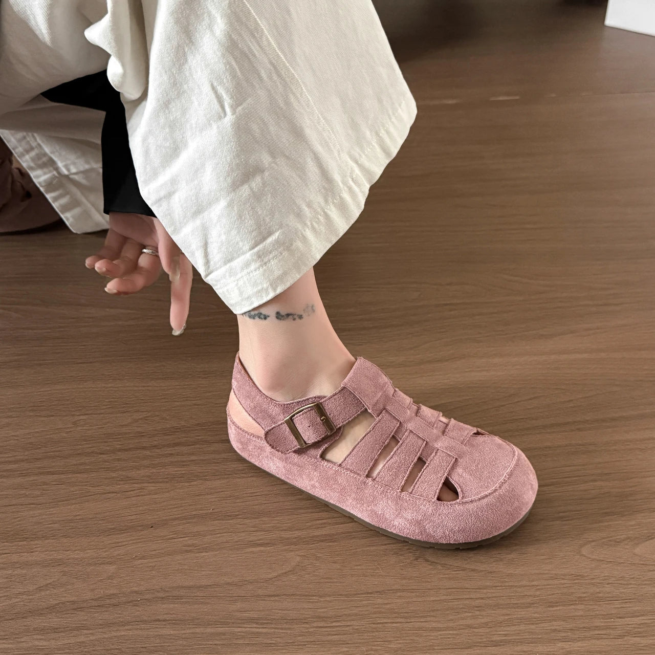 Flats Women's Sandals Fashion Hollow Designer Shoes Casual Slingback Slippers 2025 Summer Flip Flops Trend Sandalias De Mujer
