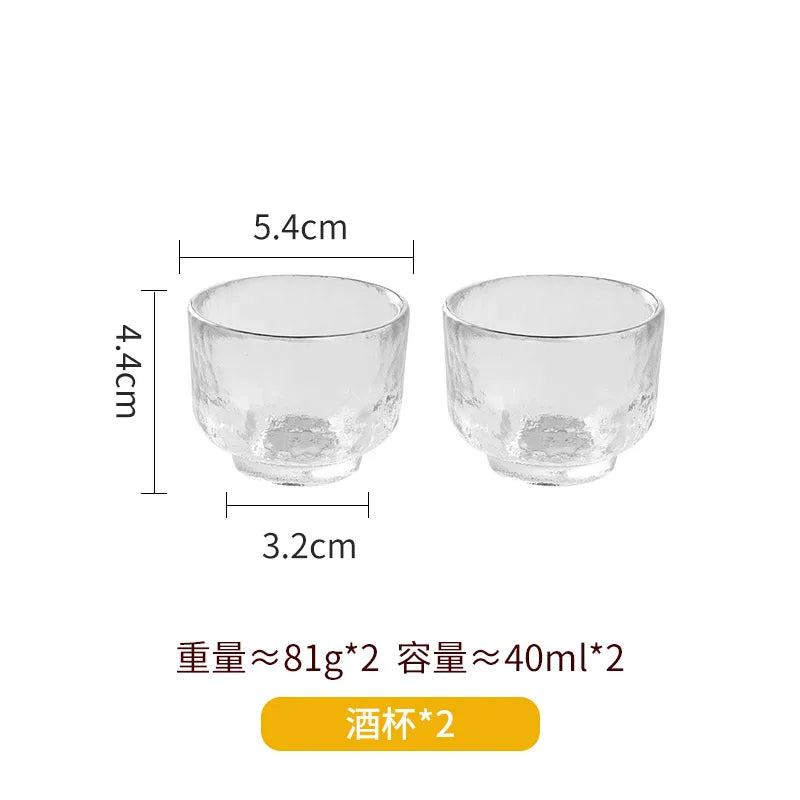 Japanese Sake Jug Set, Wine Glasses, Crystal Pot, Wine Tank Cup Set, Flagon Liquor Glass Dispenser, Creative Wine Cup, Gifts