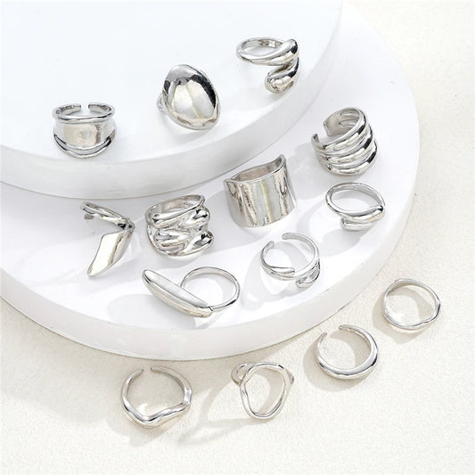 ZhejiangChoice 14er Punkringe Exzentrisch - Zink Unisex