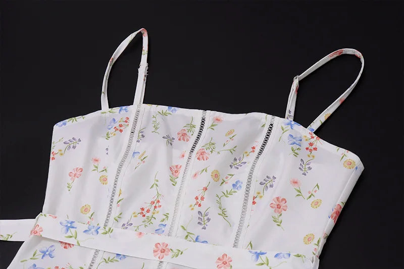 Luna Belle Elegantes Sommerkleid - Blumen Maxi S-XL